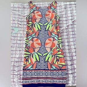 Flowered Shift Dress XS